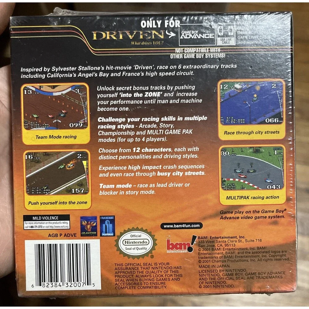 DRIVEN - What Drives You? Gameboy Advanced New Sealed Rare - Picture 2 of 6